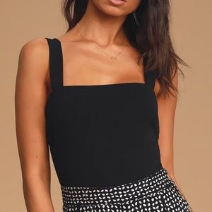 ✨lulus symbolize black sleeveless bodysuit✨